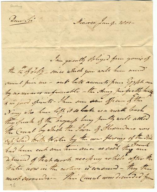 Letter from George T Aveling 1801